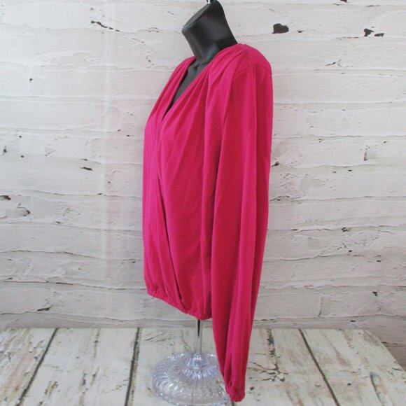 INC International Concepts Draped Surplice Pullover Top - Picture 5 of 7